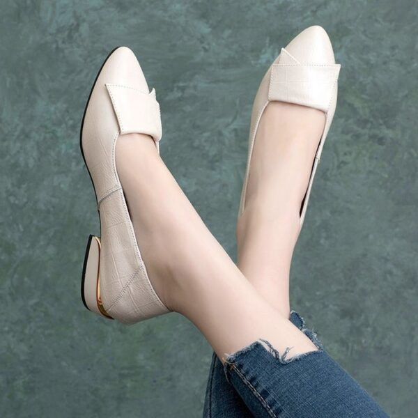Women’s Flats Spring Style Thick Heel Mom’s Shoes, Style Shoes-RV2543