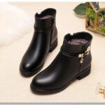 Winter Women’s Fleece-Lined Short Boots, Style Shoes- RV2545