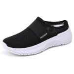 Women’s lightweight half-slip-on Shoes with Flyknit mesh cross-border, Canvas & Loafer – DS124 - Image 2