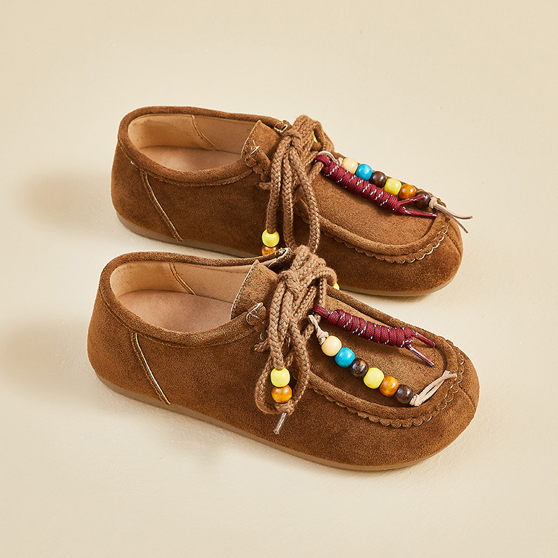 brown Women’s Loafers Single Shoes Retro Casual Shoes, Sneaker & Kades – DS127 - Image 1