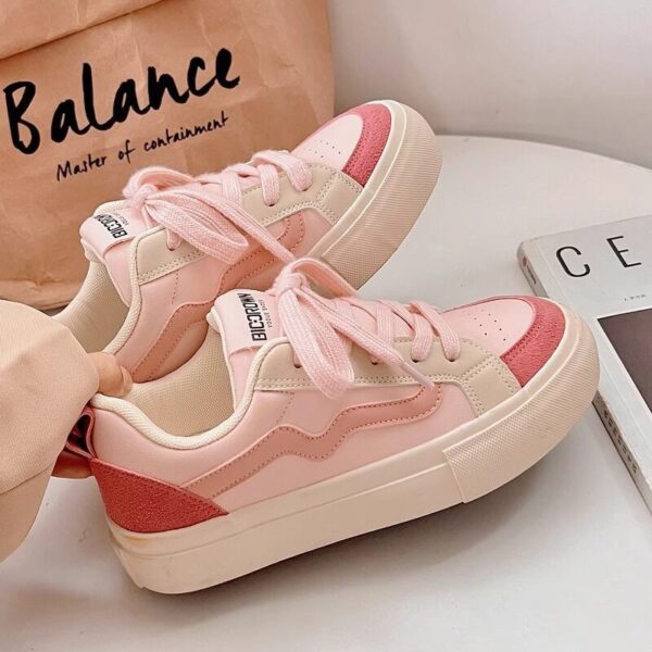 Popular Chanel-inspired Pink Sneakers For Women, Sneaker & Kades-WR132