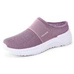 Women’s lightweight half-slip-on Shoes with Flyknit mesh cross-border, Canvas & Loafer – DS124 - Image 7