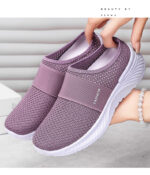 Women’s lightweight half-slip-on Shoes with Flyknit mesh cross-border, Canvas & Loafer – DS124 - Image 10