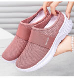 Women’s lightweight half-slip-on Shoes with Flyknit mesh cross-border, Canvas & Loafer – DS124
