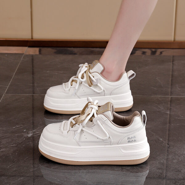 Women Double Lace-up, Niche White Sneaker & Kades – WR147