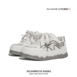 Women’s white sneakers, trendy thick-soled, retro, versatile, Korean style Sneaker & Kades – WR145 - Image 7