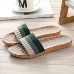 Linen slippers with thick soles, summer home sandals—Sandal & Slipper-RV30029 - Image 2