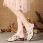 Breathable & Comfortable K-style Women’s Shoes, Box Heel-RV1421