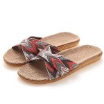 Summer Linen Slippers, Thick‑Sole, Couples’ Home Sandal—Sandal & Slipper-RV30020 - Image 2