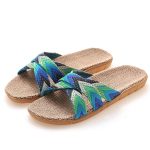 Summer Linen Slippers, Thick‑Sole, Couples’ Home Sandal—Sandal & Slipper-RV30020 - Image 5