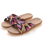 Summer Linen Slippers, Thick‑Sole, Couples’ Home Sandal—Sandal & Slipper-RV30020 - Image 6
