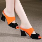 Trendy Mid-heel Sandals for Women, Box heel-RV1257