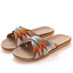 Summer Linen Slippers, Thick‑Sole, Couples’ Home Sandal—Sandal & Slipper-RV30020 - Image 4