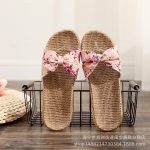 Women’s Linen Slippers, Beautiful and Comfortable for Indoors or Outdoors —Sandal & Slipper-RV30015