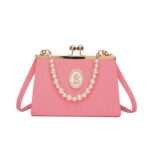 New women's handbag, evening bag with pearl queen badge decoration, Women's Bags – BB1029