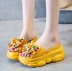 Fashionable Bow-knot Rhinestone platform High-heeled Women’s Shoes, Balanced Heel-RV396 - Image 5