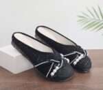 Women's Outerwear, Closed-Toe, Fairy Style Half-Slippers, Canvas & Loafer – DS141 - Image 3