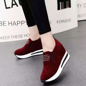 Korean style platform thick sole hidden height increase women’s shoes, Kades-RV2106