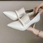 Fashionable and versatile, deep-cut work high heels, women's mid-heel shoes, Style Shoes – RV2569 - Image 3