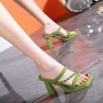 Chunky Heel Fashionable Slippers for Women, Pencil Heel – RV1539 - Image 3