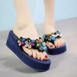 wedge heel casual stretch fabric ladylike sandals, Sandal & Slipper – RV30088 - Image 4