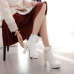 Winter chunky heel ankle boots, European and American style, Boot Shoes – WR213 - Image 6