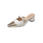 French-style fairy Mary Jane shoes for women, Box Heel – RV1493 - Image 4