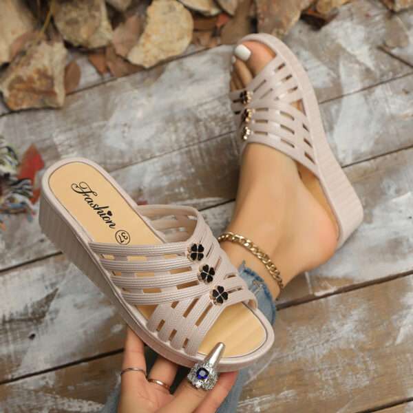 Wedge heel, platform sole, women’s slippers, fashionable, Sandal & Slipper – RV30091