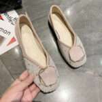 French-style women's spring green soft-soled square-toe, Style Shoes – RV2592