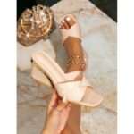 Popular fashion, square toe, versatile and casual women’s shoes, Box Heel – RV1505 - Image 4