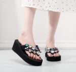 Women’s high-heeled platform fashion rhinestone sandals, Sandal & Slipper – RV30087 - Image 3