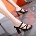 Chunky Heel Fashionable Slippers for Women, Pencil Heel – RV1539 - Image 5