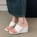First Encounter Season Open Toe Wedge Flip-Flops Women’s Shoes, Balanced Heel – RV745 - Image 3