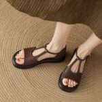 Retro Summer New Style Woven Hollow-out Flat Sandals for Women, Style Shoes – RV2594
