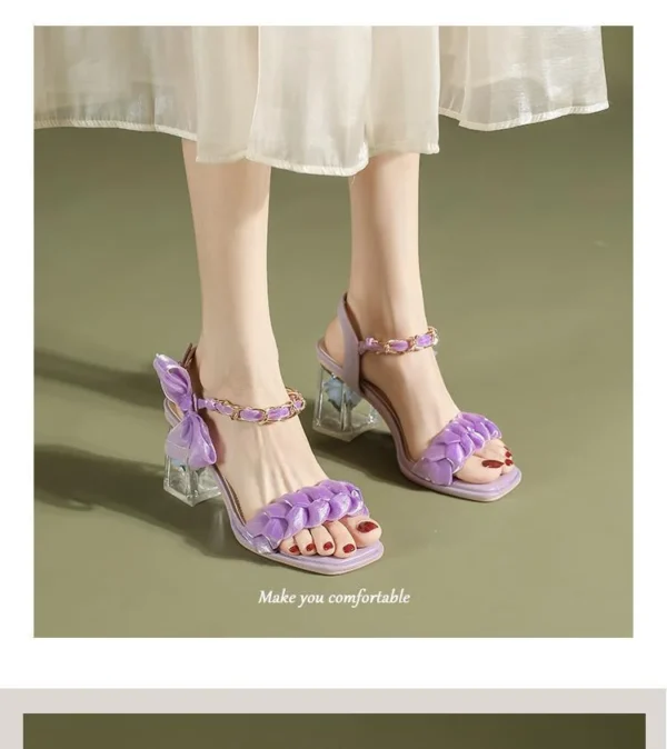 Fairy Style Matching Skirt French Evening Style High Heels for Women, Box Heel – RV1516