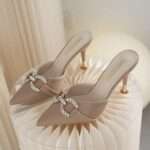 Women’s French Rhinestone High Heels, Pencil Heel – RV1542 - Image 4