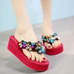 wedge heel casual stretch fabric ladylike sandals, Sandal & Slipper – RV30088 - Image 6