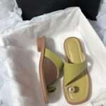 Women’s chunky heeled Korean style minimalist slip-on sandals, Sandal & Slipper – RV30086