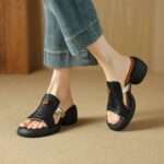 Summer Fashionable Platform Sandals for Women, Box Heel – RV1499 - Image 2