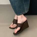 First Encounter Season Open Toe Wedge Flip-Flops Women’s Shoes, Balanced Heel – RV745 - Image 2
