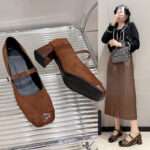 Women's fashionable shallow mouth chunky heel single strap shoes, Style Shoes – RV2580 - Image 6