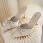 Women’s French Rhinestone High Heels, Pencil Heel – RV1542 - Image 5