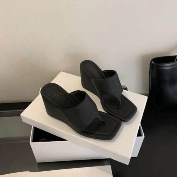First Encounter Season Open Toe Wedge Flip-Flops Women’s Shoes, Balanced Heel – RV745