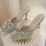 Women’s French Rhinestone High Heels, Pencil Heel – RV1542 - Image 3