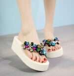 wedge heel casual stretch fabric ladylike sandals, Sandal & Slipper – RV30088 - Image 5