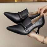Fashionable and versatile, deep-cut work high heels, women's mid-heel shoes, Style Shoes – RV2569 - Image 2