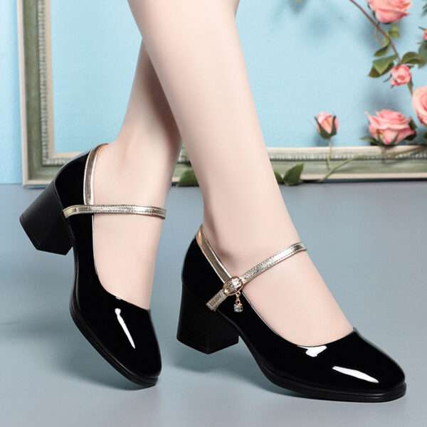 Autumn Style Leather Shoes One-Strap Women's Summer Single Shoes, Style Shoes – RV2575