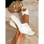 Popular fashion, square toe, versatile and casual women’s shoes, Box Heel – RV1505 - Image 3