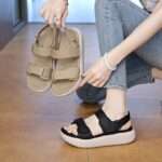 Retro platform Roman sandals for women, Balanced Heel – RV717 - Image 3