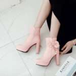 Winter chunky heel ankle boots, European and American style, Boot Shoes – WR213 - Image 2